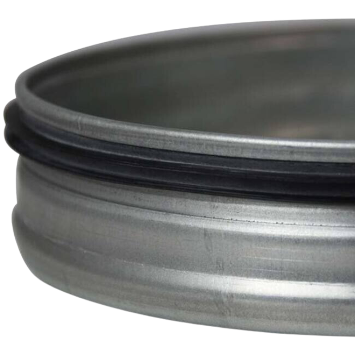 Deksel met rubberdichting voor spiraalbuis galva Ø 125mm 