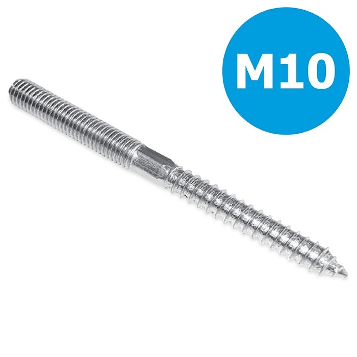 Stokeind verzinkt met torx - M10 - L = 80mm - per stuk