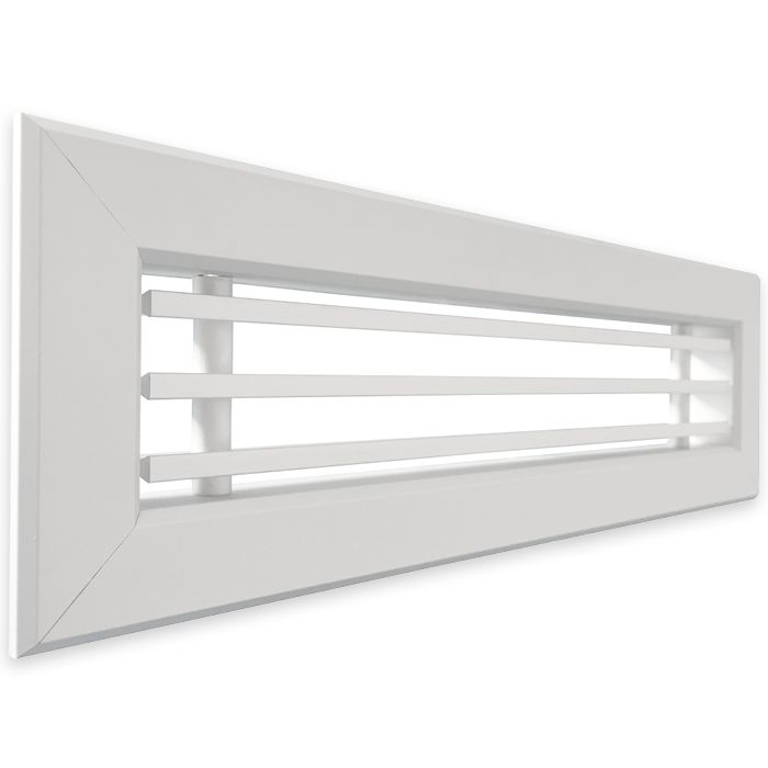 Tabletrooster inbouw voor gatmaat (BxH) 250 x 50mm - rechte staven - aluminium Tabletrooster inbouw voor gatmaat (BxH) 250 x 50mm - rechte staven - aluminium