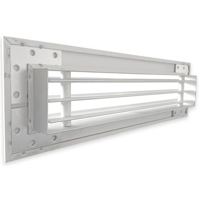 Tabletrooster inbouw voor gatmaat (BxH) 250 x 50mm - rechte staven - aluminium Tabletrooster inbouw voor gatmaat (BxH) 250 x 50mm - rechte staven - aluminium