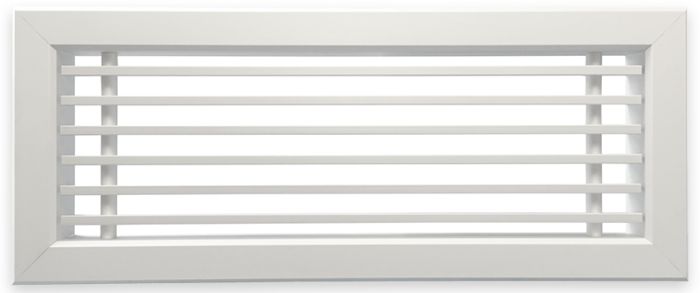 Tabletrooster inbouw voor gatmaat (BxH) 300 x 100mm - rechte staven - aluminium