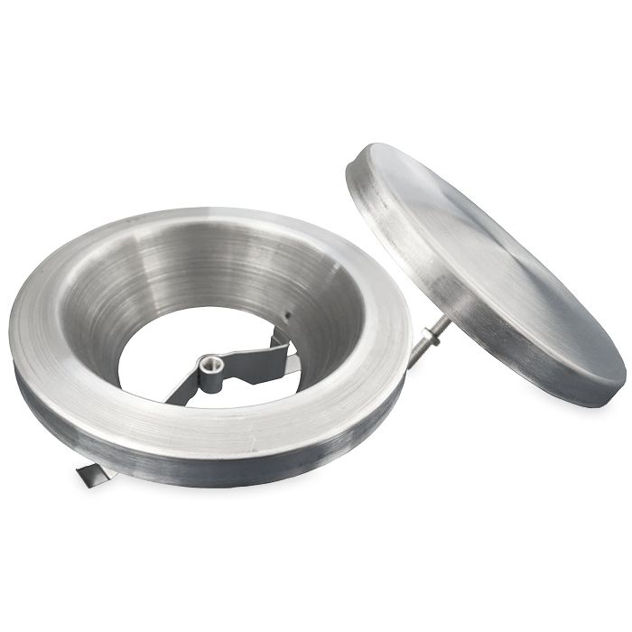 Toevoerventiel aansluitdiameter 100mm - Geborsteld RVS Toevoerventiel aansluitdiameter 100mm - Geborsteld RVS