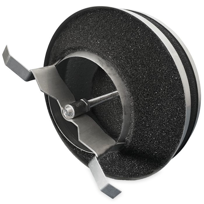 Toevoerventiel aansluitdiameter 100mm - Geborsteld RVS Toevoerventiel aansluitdiameter 100mm - Geborsteld RVS