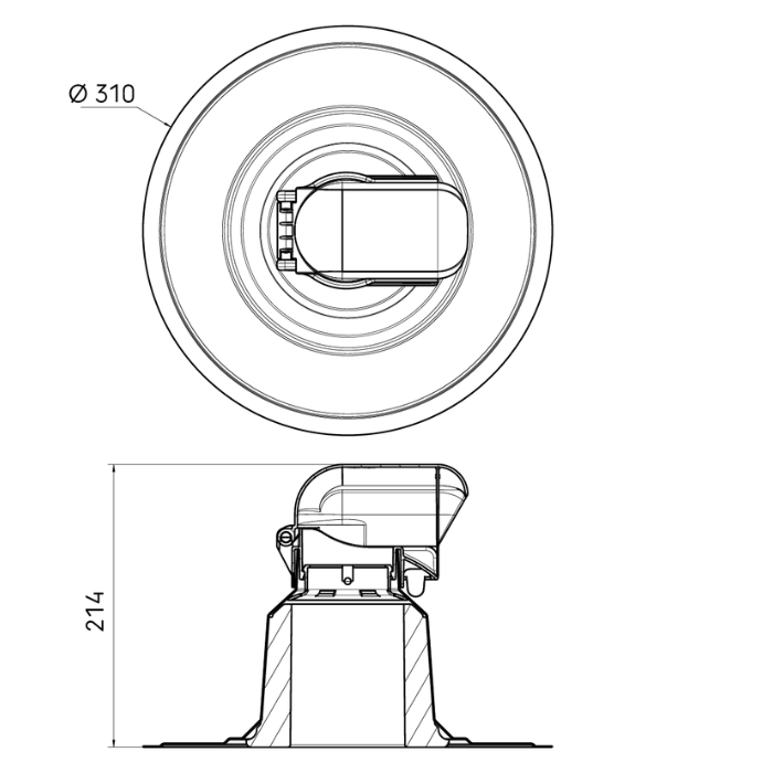 Ubbink Kabel- en Leidingdoorvoer - Geïsoleerd - Ø 55mm