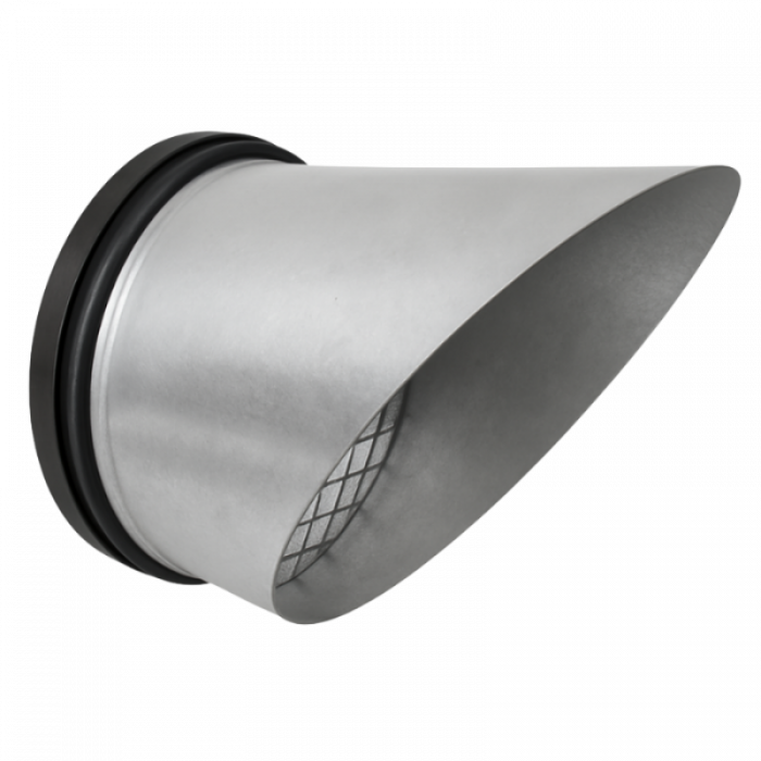 Uitblaasstuk - uitblaasrooster 45 graden Ø 355mm met gaas - SAFE