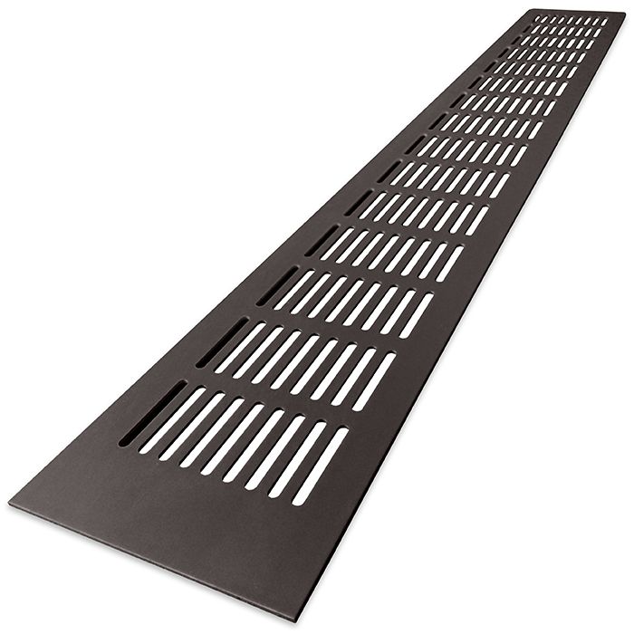 Ventilatiestrip aluminium LxH 300 x 80mm (G61-3008B) BRUIN RAL8022 Ventilatiestrip aluminium LxH 300 x 80mm (G61-3008B) BRUIN RAL8022