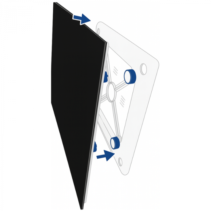 Whisper Design ventilatierooster vierkant (afvoer & toevoer) Ø100mm - kunststof - grafiet DELUXE