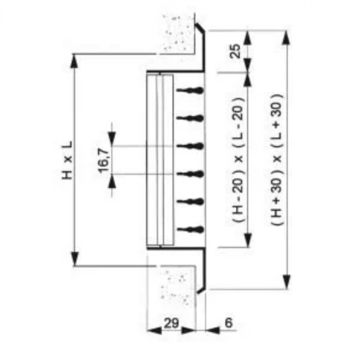 Wandrooster VTA-8110D (INBOUW) staal – met dubbele instelbare schoepen - VENTIMA MAATWERK Wandrooster VTA-8110D (INBOUW) staal – met dubbele instelbare schoepen - VENTIMA MAATWERK