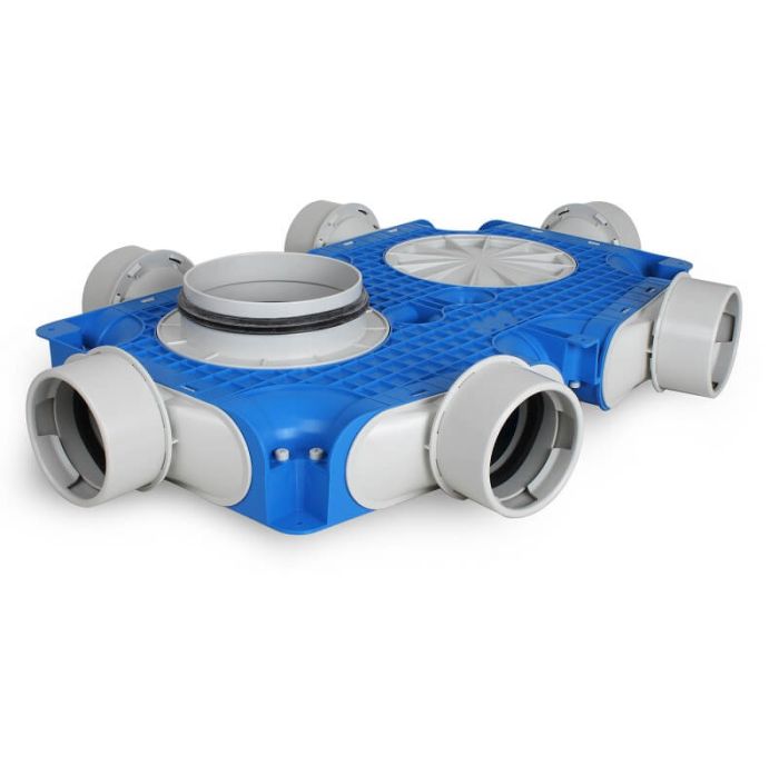 Vent-Axia Uniflexplus + instortverdeler 6x Ø90mm zijaansluiting - Ø160mm