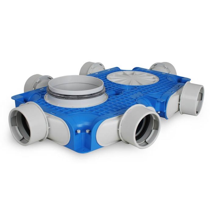 Vent-Axia Uniflexplus + instortverdeler 6x Ø90mm zijaansluiting - Ø180mm