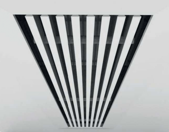 Instucbaar frameloos wandrooster - 100x50mm - t.b.v. kanaal 110 x 55mm