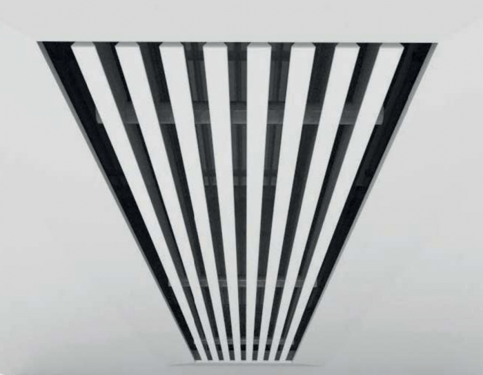 Instucbaar frameloos wandrooster - 625x125mm