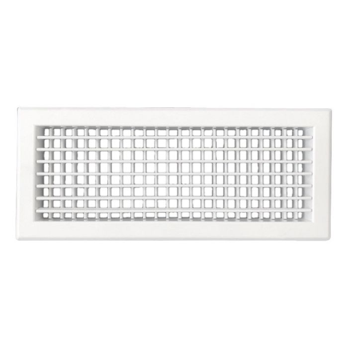 Wandrooster VTA-8110D (INBOUW) staal - 400x100mm – met dubbele instelbare schoepen