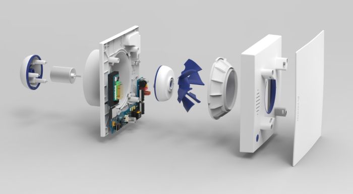 Renson Waves badkamer/toilet ventilator - app gestuurd - geur en vochtsensor - Ø 100/125mm
