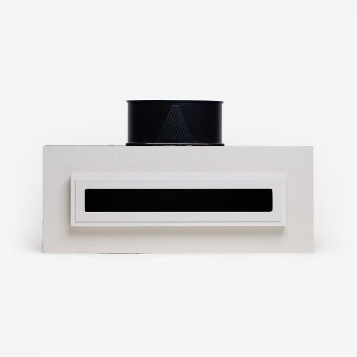 Whisper instucbaar designventiel - LINE - 125mm - toevoer/afvoer - Wit - met plenumbox