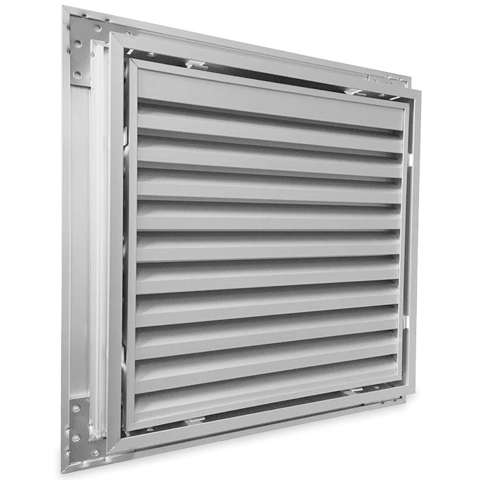 Whirlpool rooster voor gatmaat (BxH) 200 x 200mm - aluminium - uitneembaar binnenwerk