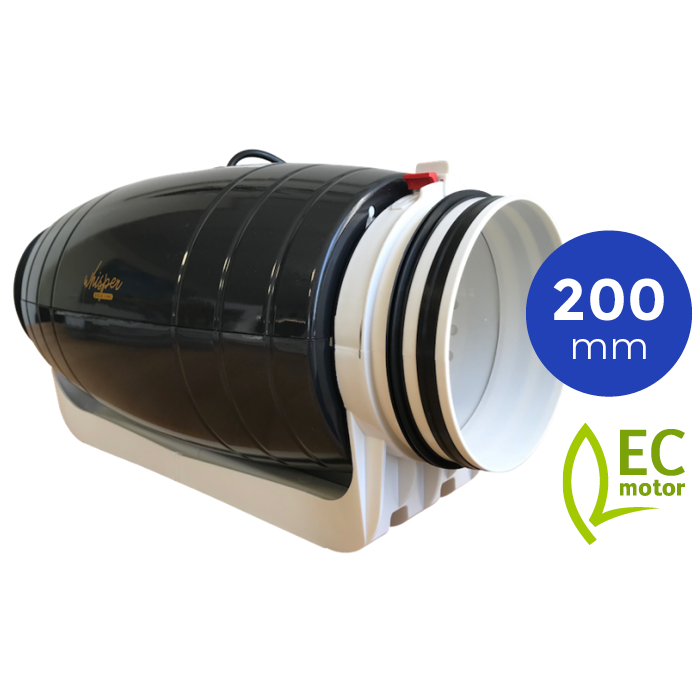 Whisper 'Gold Line' buisventilator diameter 200mm - EC-motor (WGLE-200)