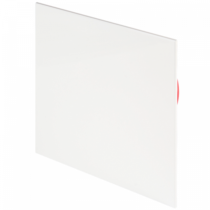 Whisper Designventiel vierkant 125mm kunststof - toevoer/afvoer - WIT RAL9016