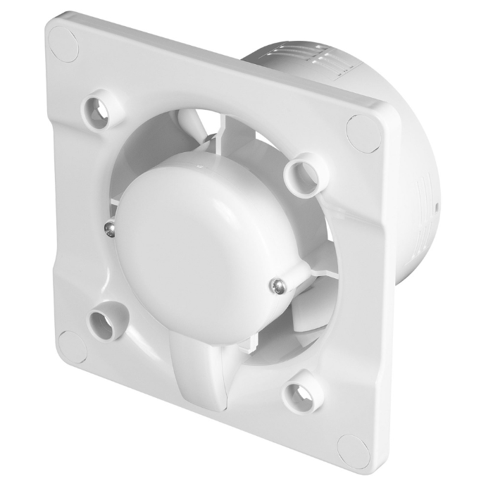 Whisper Pro-Design badkamerventilator - Ø100mm - met nalooptimer + vochtsensor - vlak glas - glans zwart Whisper Pro-Design badkamerventilator - Ø100mm - met nalooptimer + vochtsensor - vlak glas - glans zwart