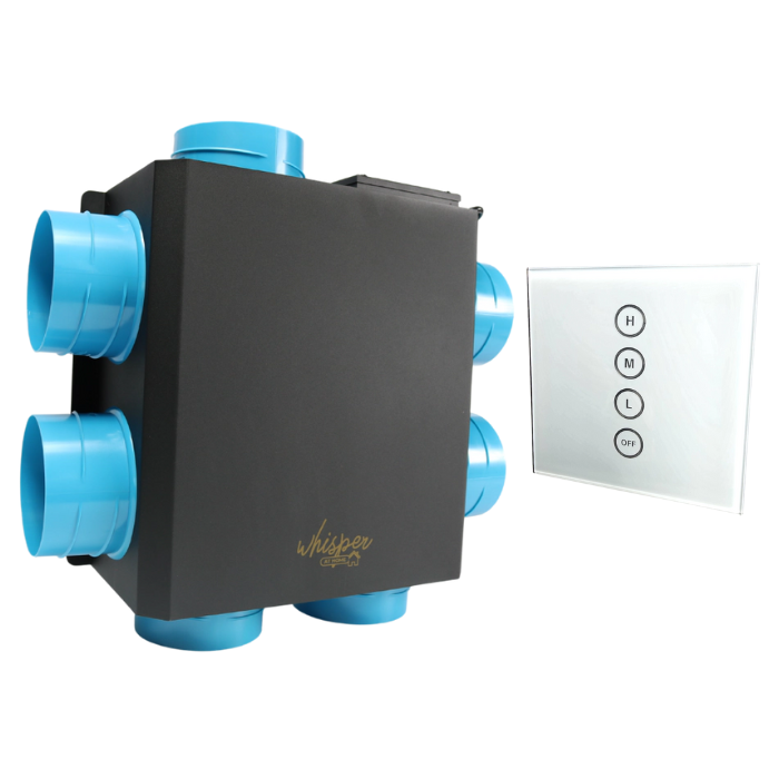 Woonhuisventilator "Whisper at Home" 400 m3/h - incl. GRATIS draadloze bediening