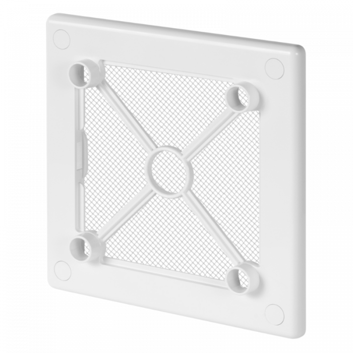Design ventilatierooster vierkant (lucht afvoer & toevoer) Ø100mm - gebogen GLAS - mat wit Design ventilatierooster vierkant (lucht afvoer & toevoer) Ø100mm - gebogen GLAS - mat wit