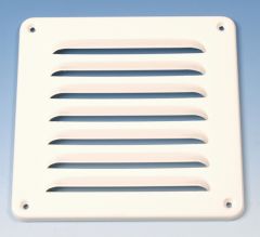 Aluminium schoepenrooster opbouw 155 x 155mm - WIT (1-1616W)