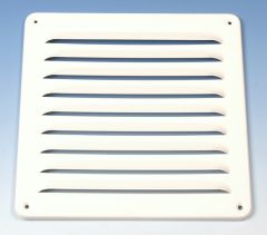 Aluminium schoepenrooster opbouw 195 x 195mm - WIT (1-2020W)