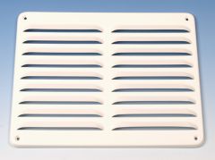Aluminium schoepenrooster opbouw 245 x 195mm - WIT (1-2520W)