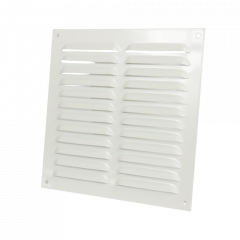 Aluminium schoepenrooster opbouw 250 x 250mm - WIT (1-2525W)