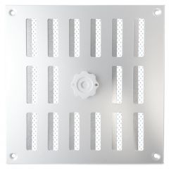 Aluminium afsluitbaar schuifrooster opbouw 195 x 195mm - ALU Aluminium afsluitbaar schuifrooster opbouw 195 x 195mm - ALU