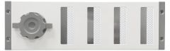 Aluminium afsluitbaar schuifrooster opbouw 300 x 90mm - WIT