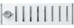 Aluminium afsluitbaar schuifrooster opbouw 500 x 150mm - WIT