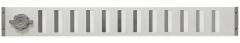 Aluminium afsluitbaar schuifrooster opbouw 750 x 90mm - WIT