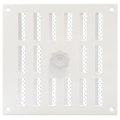 Aluminium afsluitbaar schuifrooster opbouw 250 x 250mm - WIT