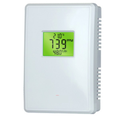 CO2 meter met ventilator aansturing op CO2 waarde aan/uit - 230V - incl. temperatuurmeter