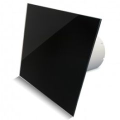 Pro-Design badkamer/toilet ventilator - MET TIMER (KW125T) - Ø125mm - vlak GLAS - glans zwart