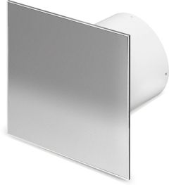 Pro-Design badkamer/toilet ventilator - MET TIMER (KW125T) - Ø125mm - RVS vlak