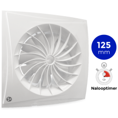 Badkamerventilator Blauberg Sileo - Ø 125mm - MET TIMER (SILEO125T) Badkamerventilator Blauberg Sileo - Ø 125mm - MET TIMER (SILEO125T)