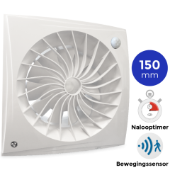 Badkamerventilator Blauberg Sileo - Ø 150mm - 2-standen - MET TIMER + BEWEGINGSSENSOR (SILEO150IR)