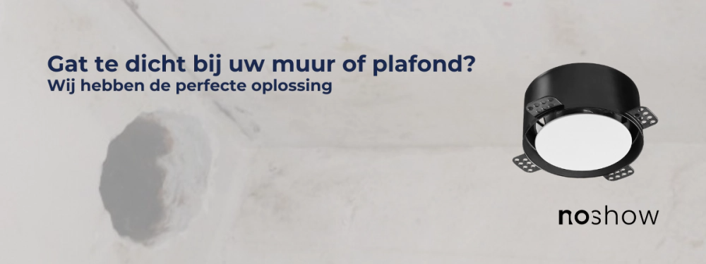 NoShow is de perfecte oplossing voor een gat in een moeilijke hoek van uw muur of plafond. 